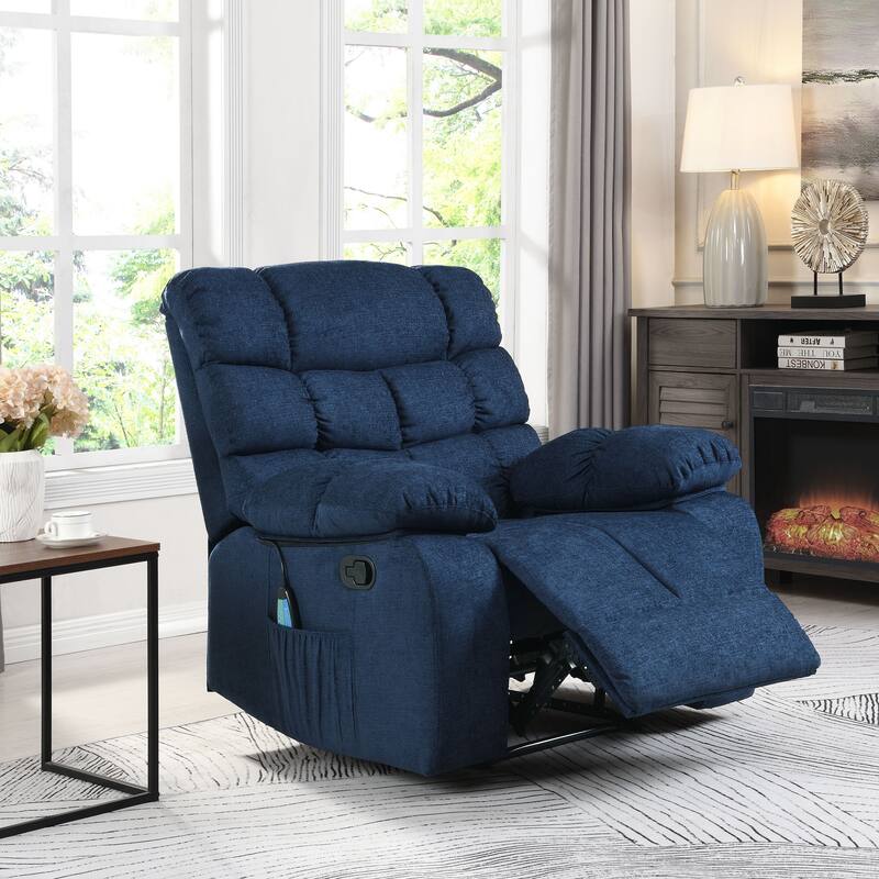 Blackshear Indoor Pillow Tufted Massage Recliner by Christopher Knight Home
