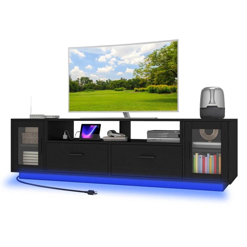 LED TV Stands for 65/70 Inch TV with Storage Power Outlets - 62 inches