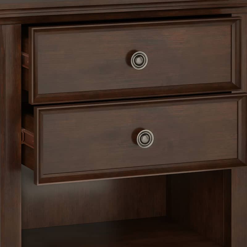 WYNDENHALL Halifax SOLID WOOD 24 inch Wide Bedside Nightstand Table