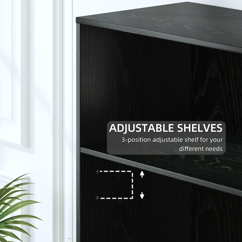 Doorless Wood Bookshelf Storage Cabinet Bookcase&Office Cabinet for Kitchen Bedroom Entryway Living Room Dinning Room