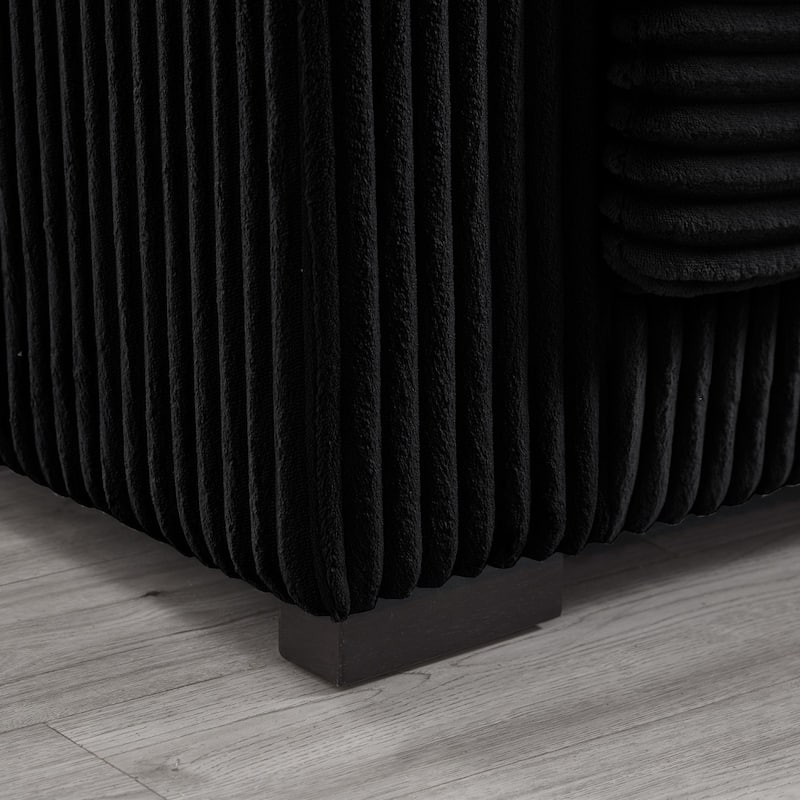 93" L-shaped Convertible Sectional Sofa with Reversible Chaise Lounge