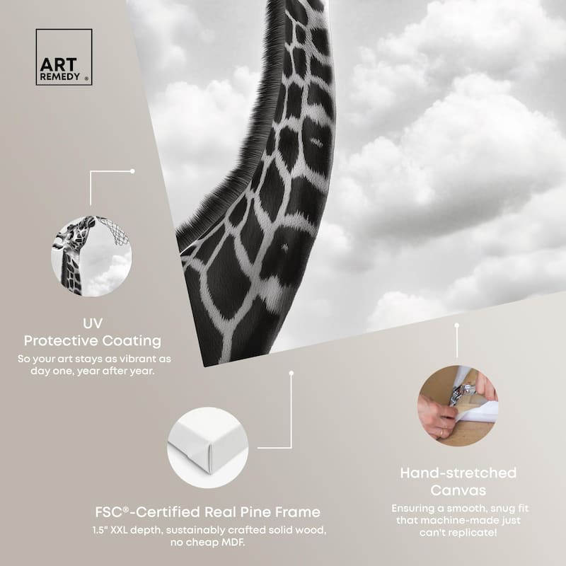 Giraffe Hoops Canvas by Art Remedy, Gallery Wrapped