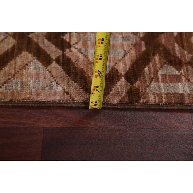 Geometric Gabbeh Kashkoli Oriental Area Rug Wool Hand-knotted Carpet - 5'7" x 7'9"