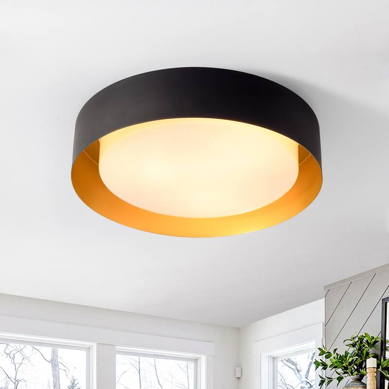 Modern Minimalist Round Drum Flush Mount Ceiling Lights