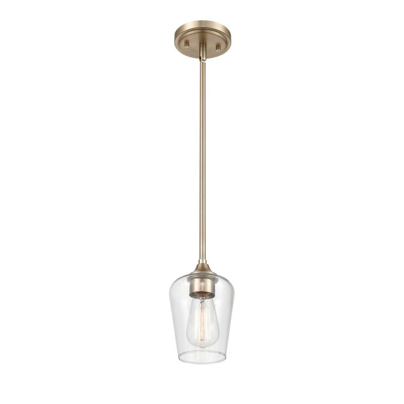 Millennium Lighting Ashford 1 Light Pendant in Modern Gold with Clear Glass Shade - Modern Gold
