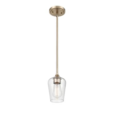 Millennium Lighting Ashford 1 Light Pendant in Modern Gold with Clear Glass Shade