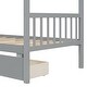 preview thumbnail 70 of 72, Creativity House Bed Twin Size Frame with 2 Wood Drawers for Boys Girls, Wood Platform Bed with Roof No Box Spring Needed