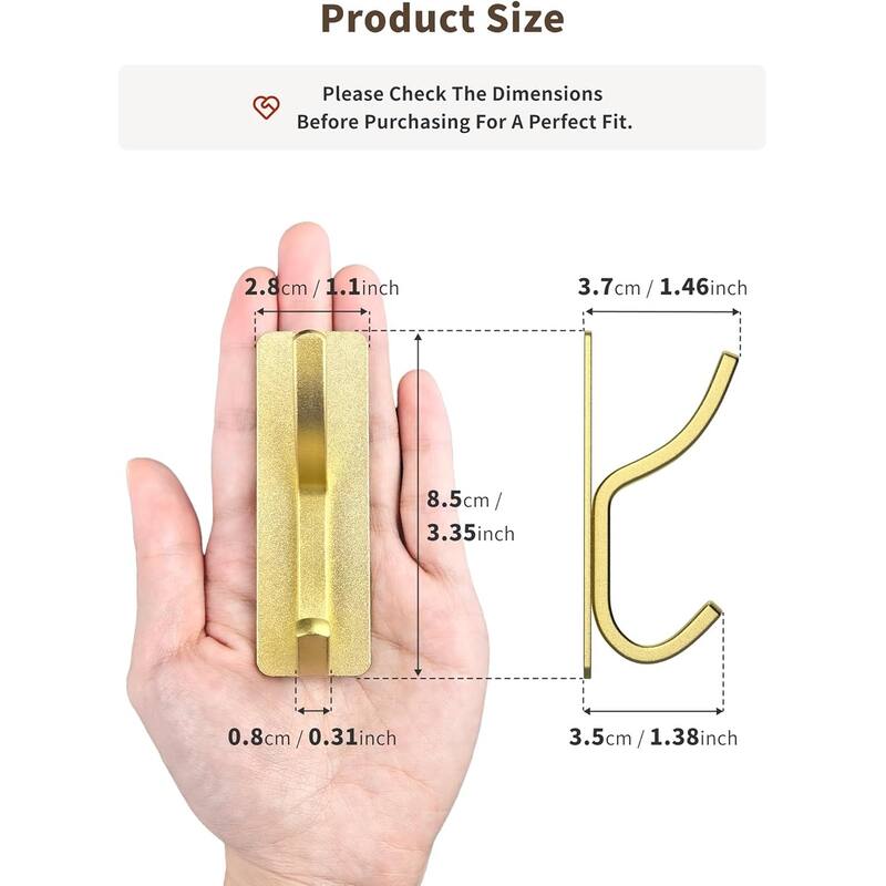 4-pack curved double hooks, multi-purpose hangers for coats, towels and bathrobes, suitable for bathroom and bedroom
