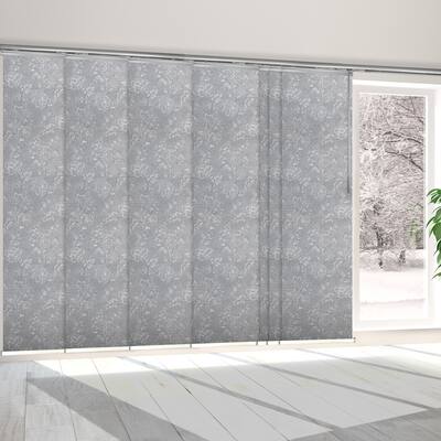 InStyleDesign Lilac 7-Panel Single Rail Panel Track Extendable 110"-153"W x 94"H, Panel width 23.5"