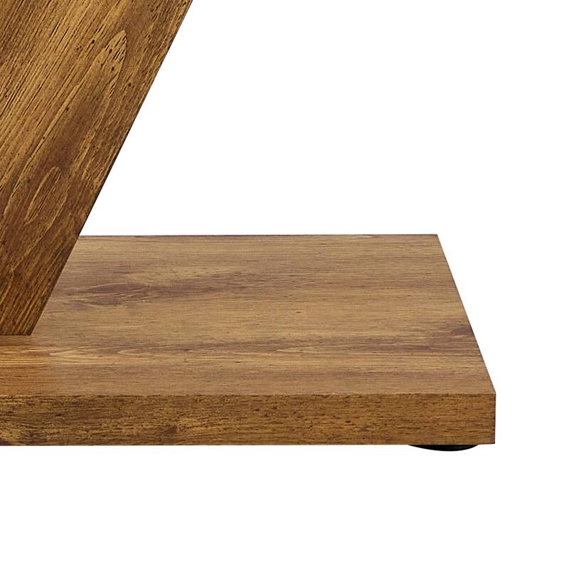 43.3" Modern Rectangular Coffee Table with MDF Pillars and Stable Base for Living Room