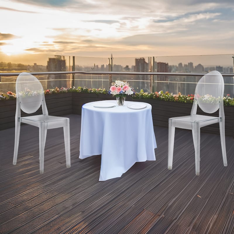 Modern Designs 2 and 4-piece Set of Stackable Transparent Ghost Chairs for Events - N/A - Set of 4 - Clear2 