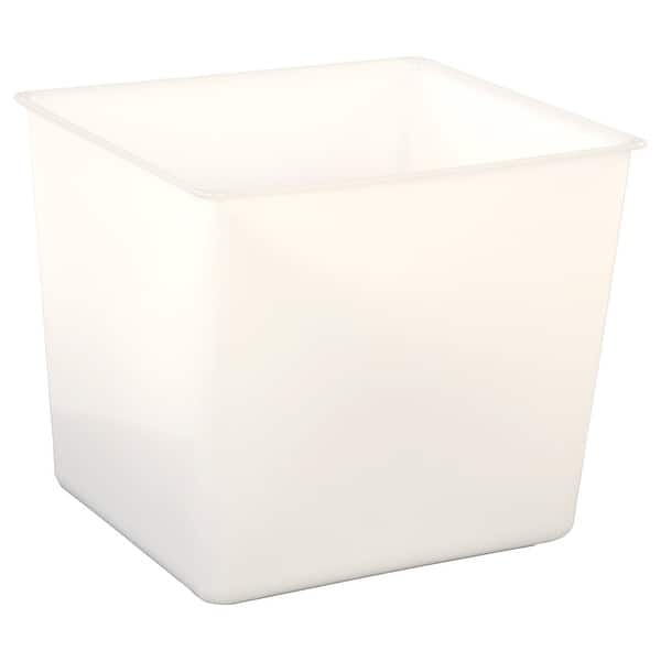 slide 1 of 1, Tot Mate TM7520R.S0000 Large Opaque Bin - 12 3/4" x 11" x 11 1/16" - 5/Pack White - Assembly Required