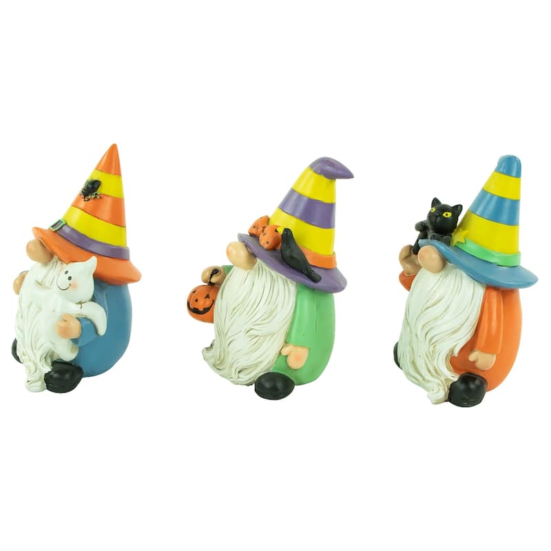 Set of 3 Halloween Gnomes Decoration 6"