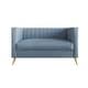 preview thumbnail 41 of 57, Clayfell Weiss Velvet Square Arm Chair/ Loveseat/ Sofa