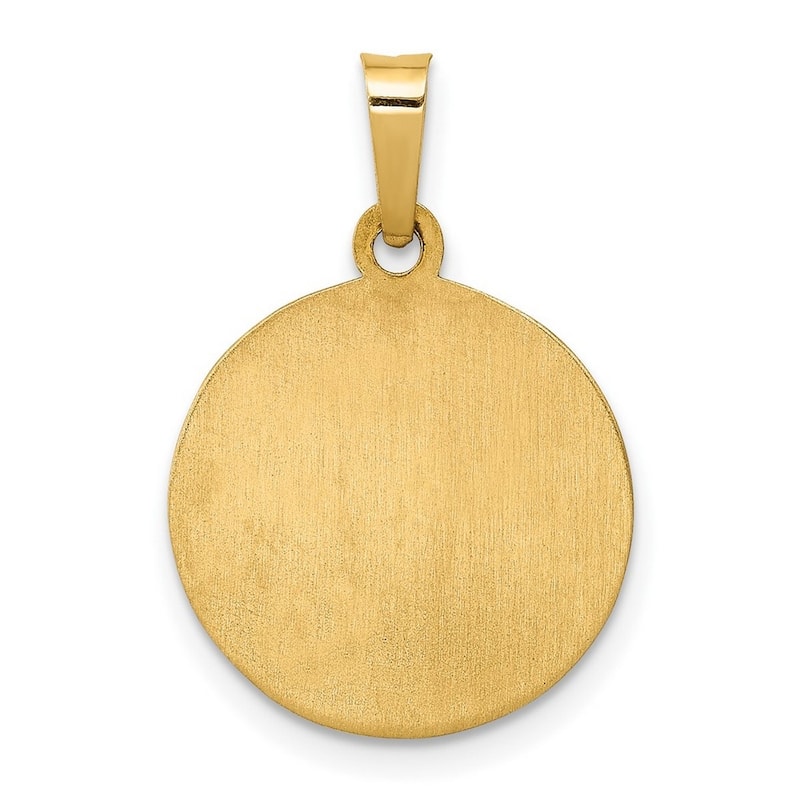 Curata 14k Yellow Gold 18" Satin St. Anthony Medal Pendant Necklace