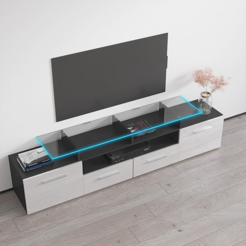 Evora Modern TV Stand with LED Light System