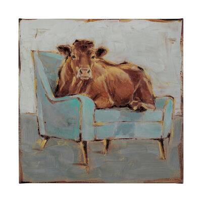 Moo-ving IV (41 x 41) Canvas Art Print