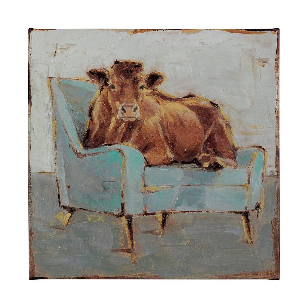 Moo-ving IV (41 x 41) Canvas Art Print