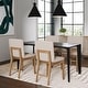preview thumbnail 7 of 115, Gracie Modern Bar Stool, Boucle Upholstered Chair and Brushed Wooden Legs