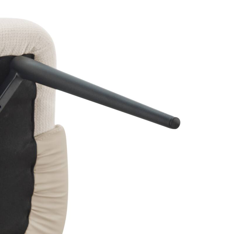 NPD Furniture Elodie Linen/Faux Leather Dining Side Chair (Set of 2)