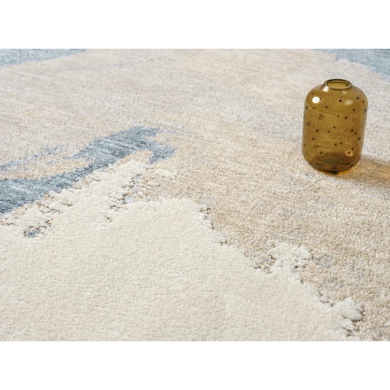 Babylon Abstract Gray and Beige Area Rug