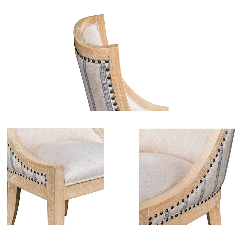 Martha Stewart Elmcrest Upholstered Dining Chair with Nailhead Trim