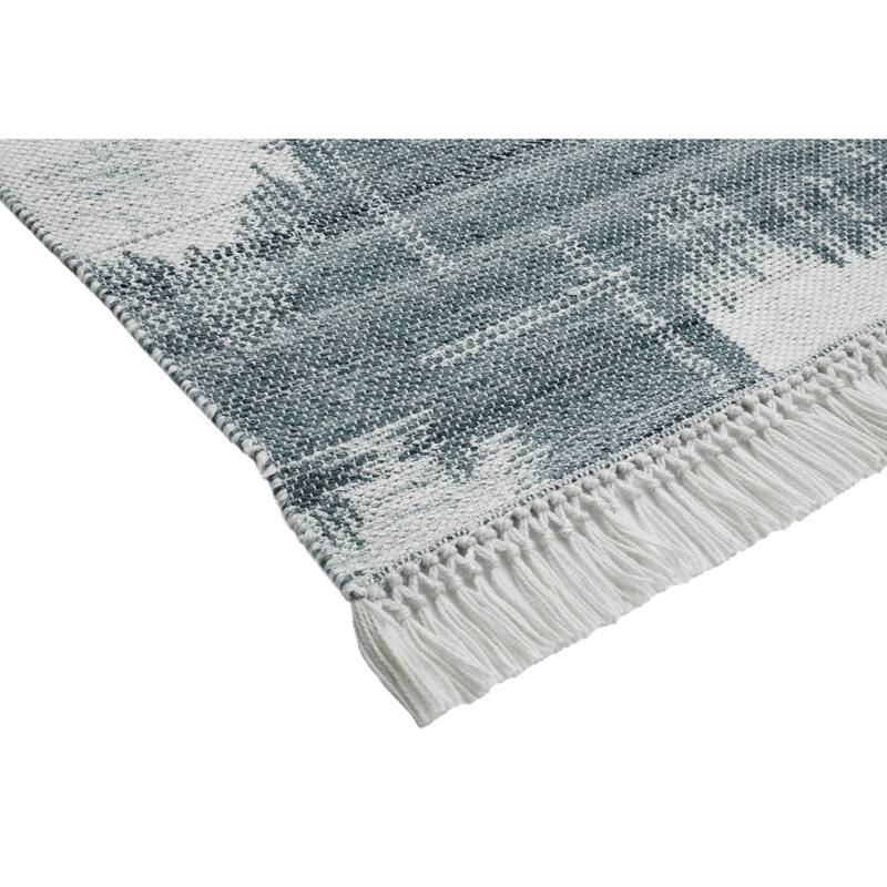 Terra by Obeetee Layla Alpas Blue Rug - Oxford Blue - 2'3" x 8'