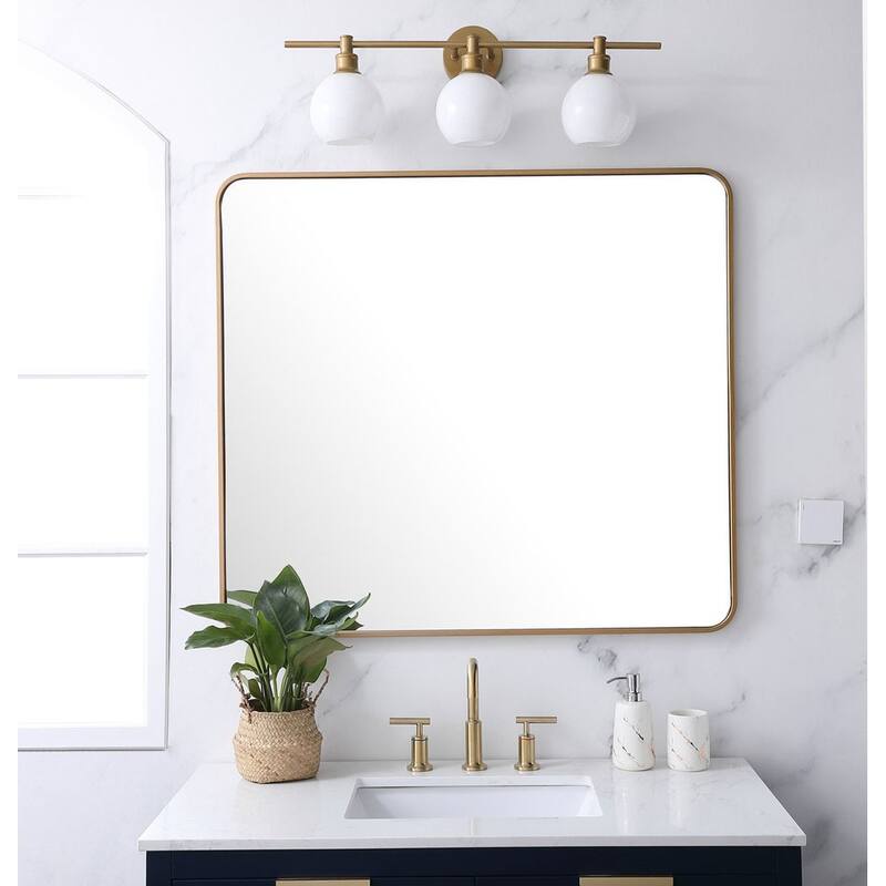 Elegant Lighting MR803640 Evermore 36" W x 40" H Rectangular Framed