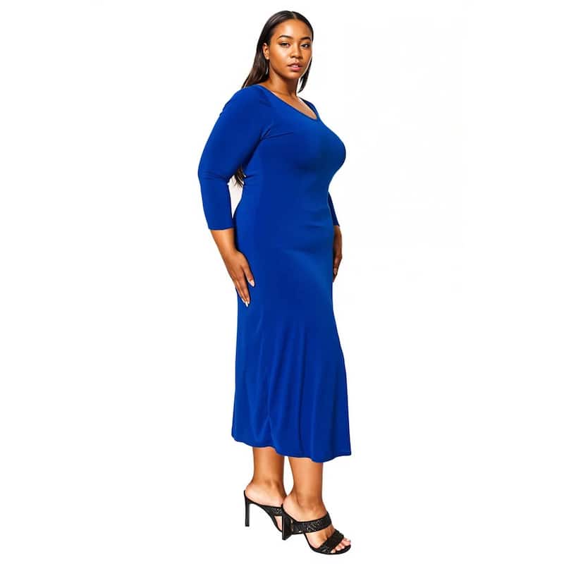 L I V D Women's Plus Size Ashe Scoop Neck Maxi