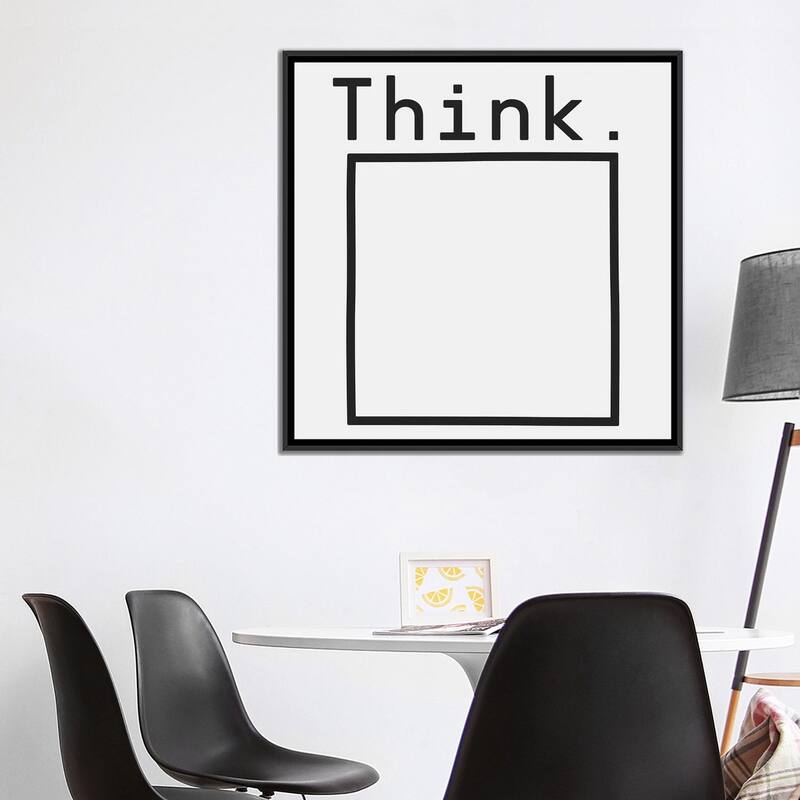 iCanvas "Think" by Florent Bodart Framed Canvas Print