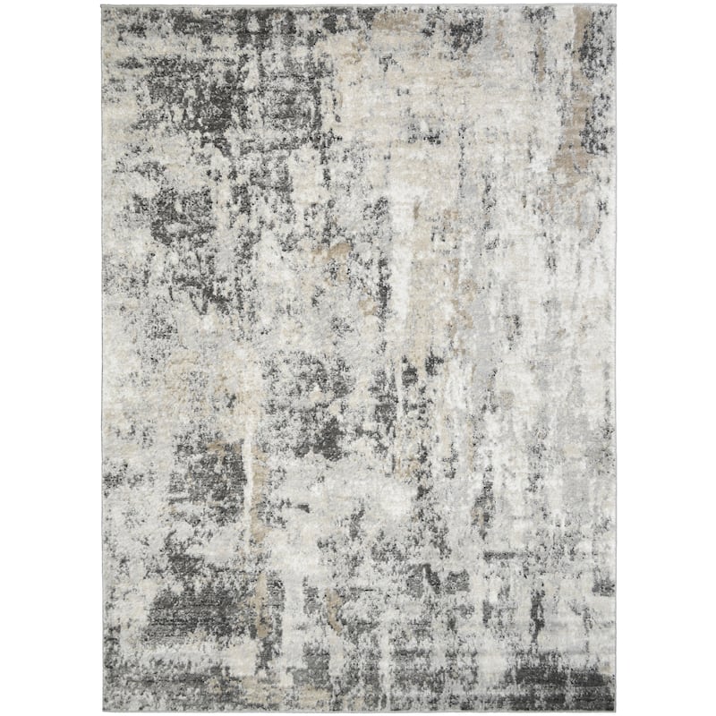 Firenze Celestial Gray Modern Abstract Area Rug - 5'3"x7'3"