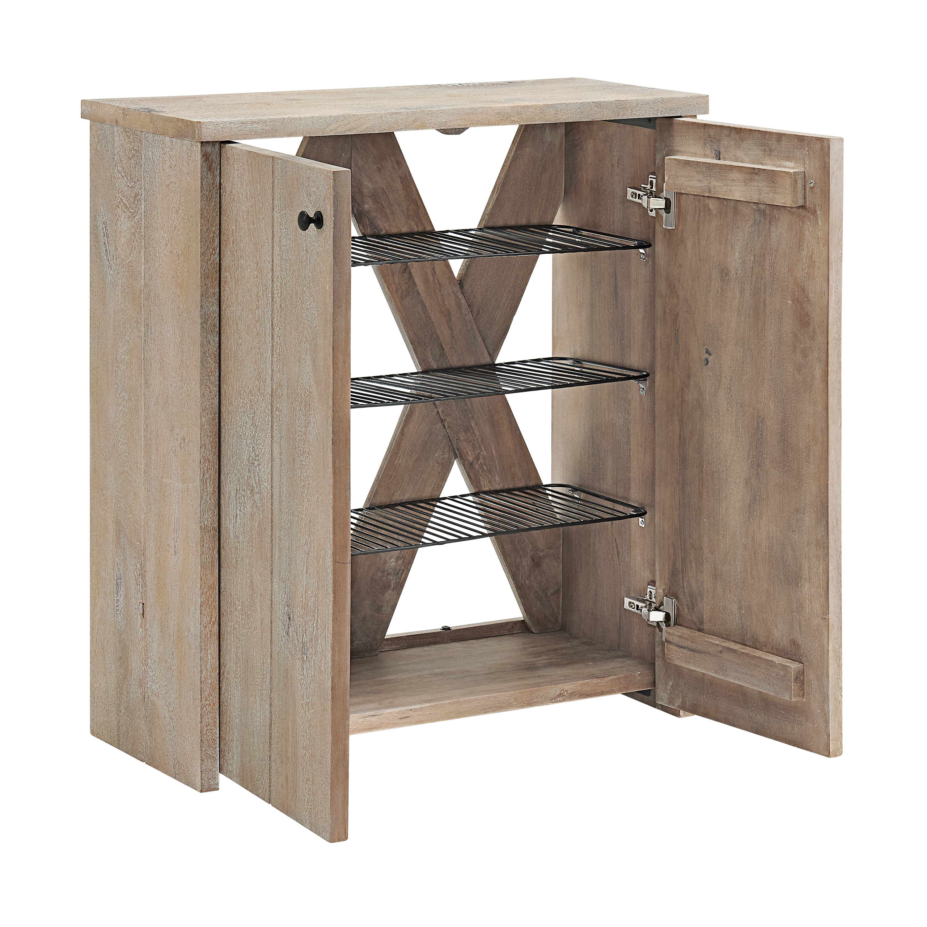 Mango wood shoe cabinet top