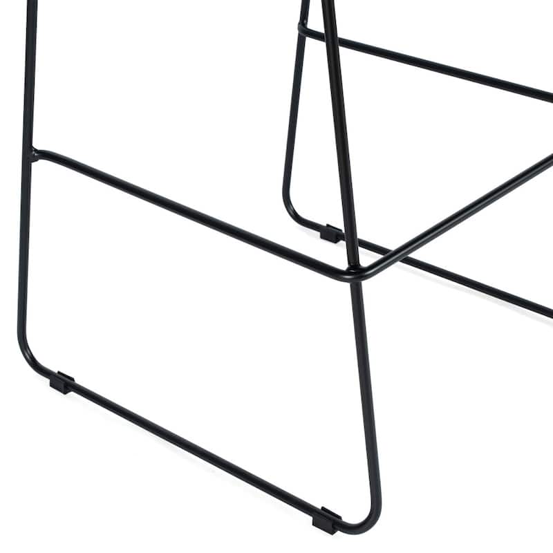 Stackable Sled Base Barstool with Vented Back and Integrated Footrest - 19.75"W x 23.25"D x 44.25"H