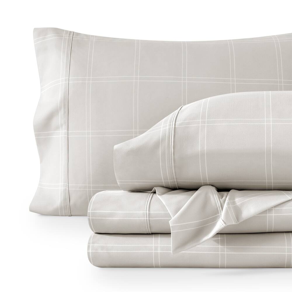 Bare Home Double Brushed Deep Pocket Printed Sheet Set