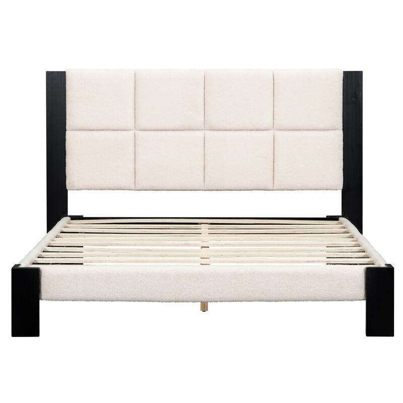 Christopher Knight Home - Octavian Boucle Bedframe with Headboard