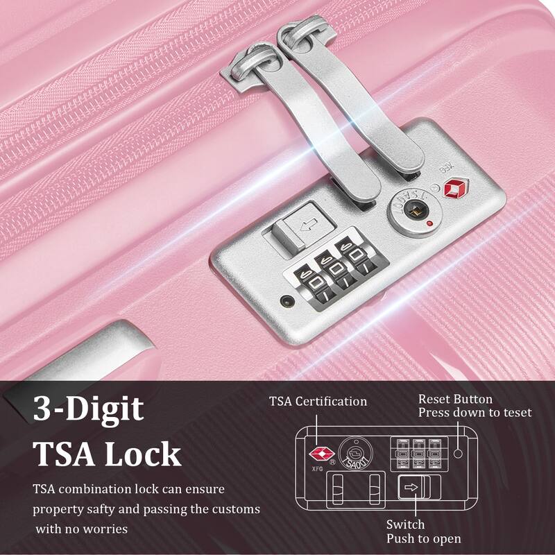 Luggage Sets 4 Piece(14/20/24/28) PP Lightweight & Durable Expandable Suitcase