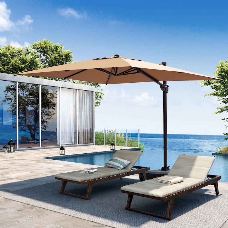 Crestlive Products 11 x 9 FT Outdoor Patio Offset Cantilever Umbrella