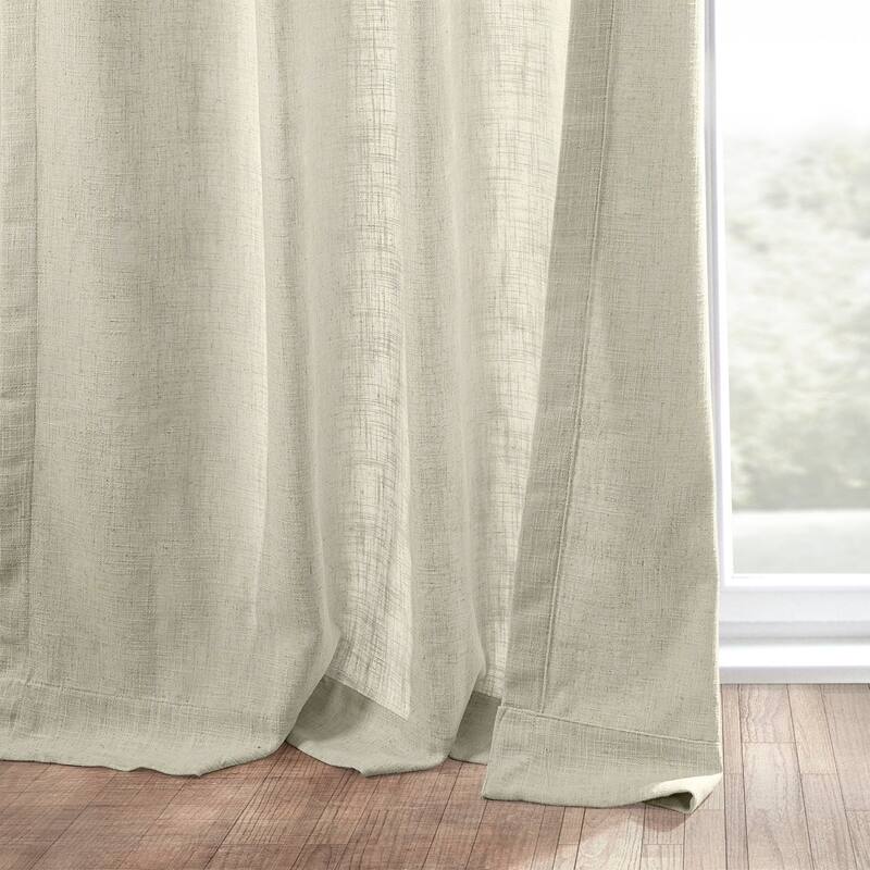 Exclusive Fabrics Heavy Faux Linen Curtain (1 Panel)