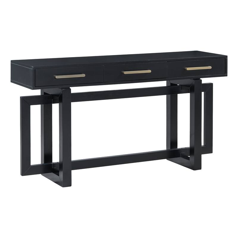 Elegant Console Table with 3 Drawers, 57" Extra Long Entryway Table