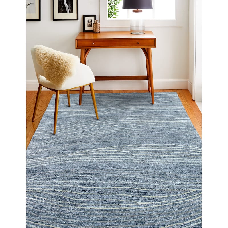Bashian Makai Azure Contemporary Area Rug