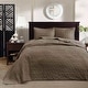 preview thumbnail 68 of 132, Madison Park Mansfield Reversible Oversized 3-piece Solid Texture Bedspread Quilt Set with Matching Shams