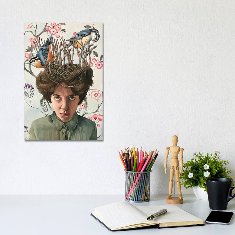 iCanvas "Birds Nest" by Lisa Lennon Canvas Print - 12x8x0.75