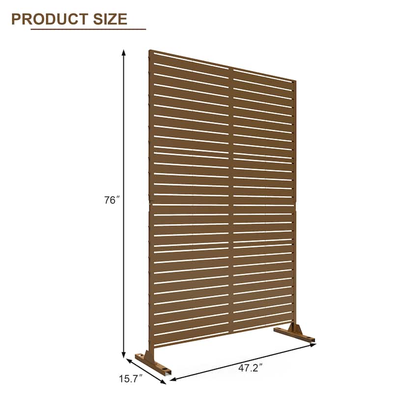 Outdoor Metal Privacy Screen Panel Free Standing