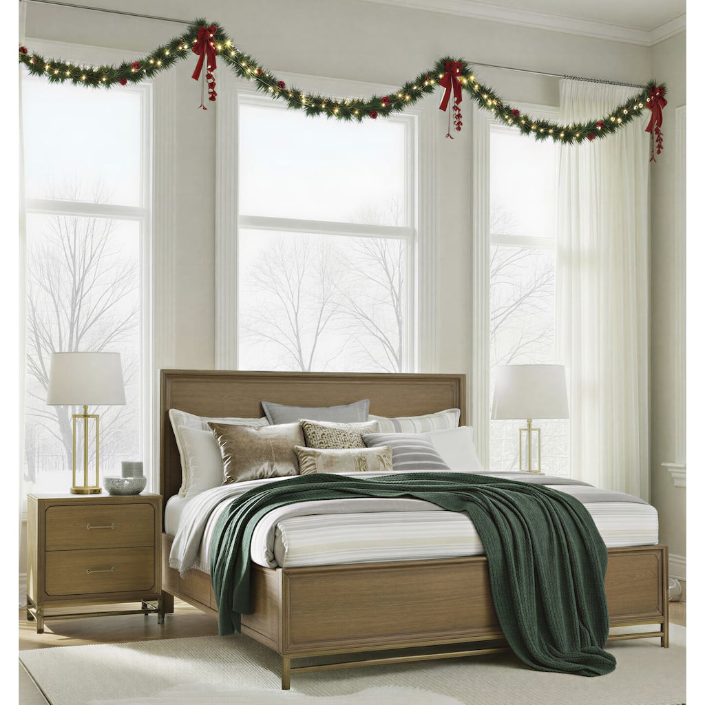 Magnussen Home Lindon Belgian Wheat And Coffee Bean Panel Storage Bed