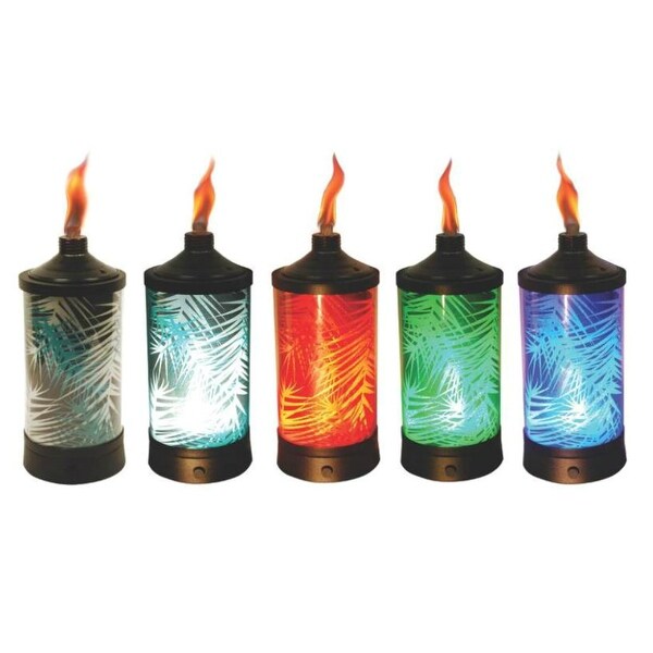 Lamplight 1114159 Glowing Palm Tabletop Torch, Assorted colors