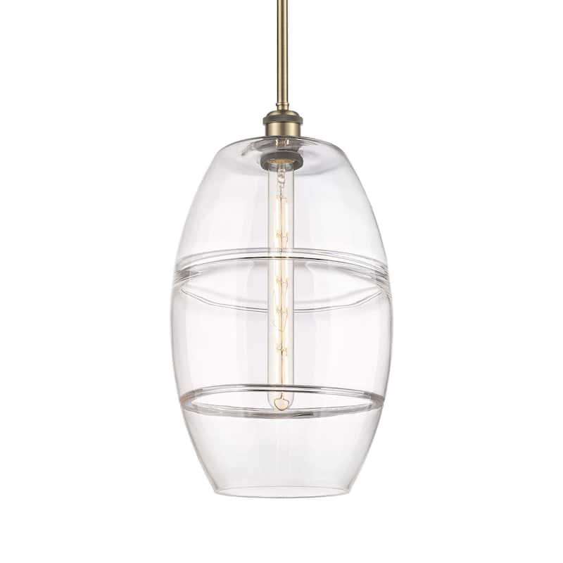 Innovations Lighting 516-1S-19-10 Vaz Pendant Vaz 10" Wide Mini - Antique Brass / Clear