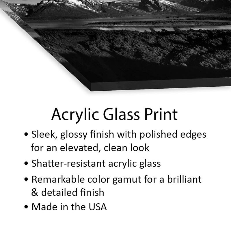 Mt. Moran and Jackson Lake from Signal Hill Print On Acrylic Glass by Ansel Adams