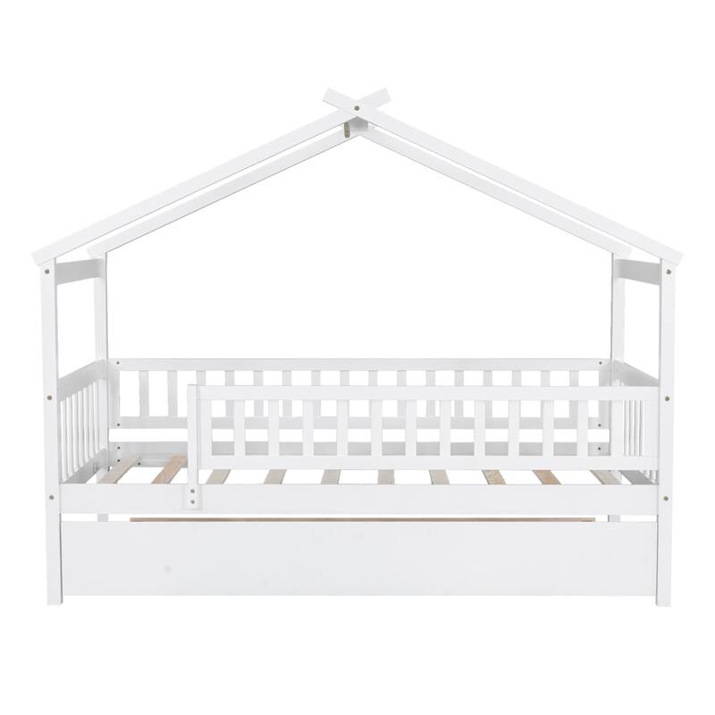 Pine House Bed with Twin Trundle
