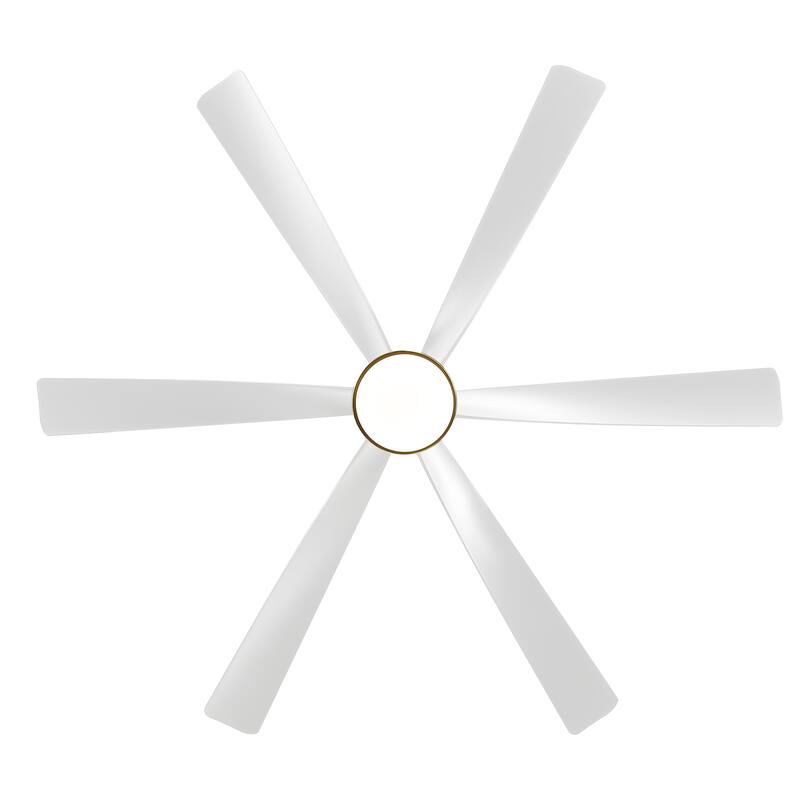 65-in Gold Color-changing Indoor Ceiling Fan with Light and Remote (6-Blade)