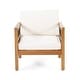 preview thumbnail 3 of 9, Elias Outdoor Acacia Wood Outdoor Club Chairs by Christopher Knight Home